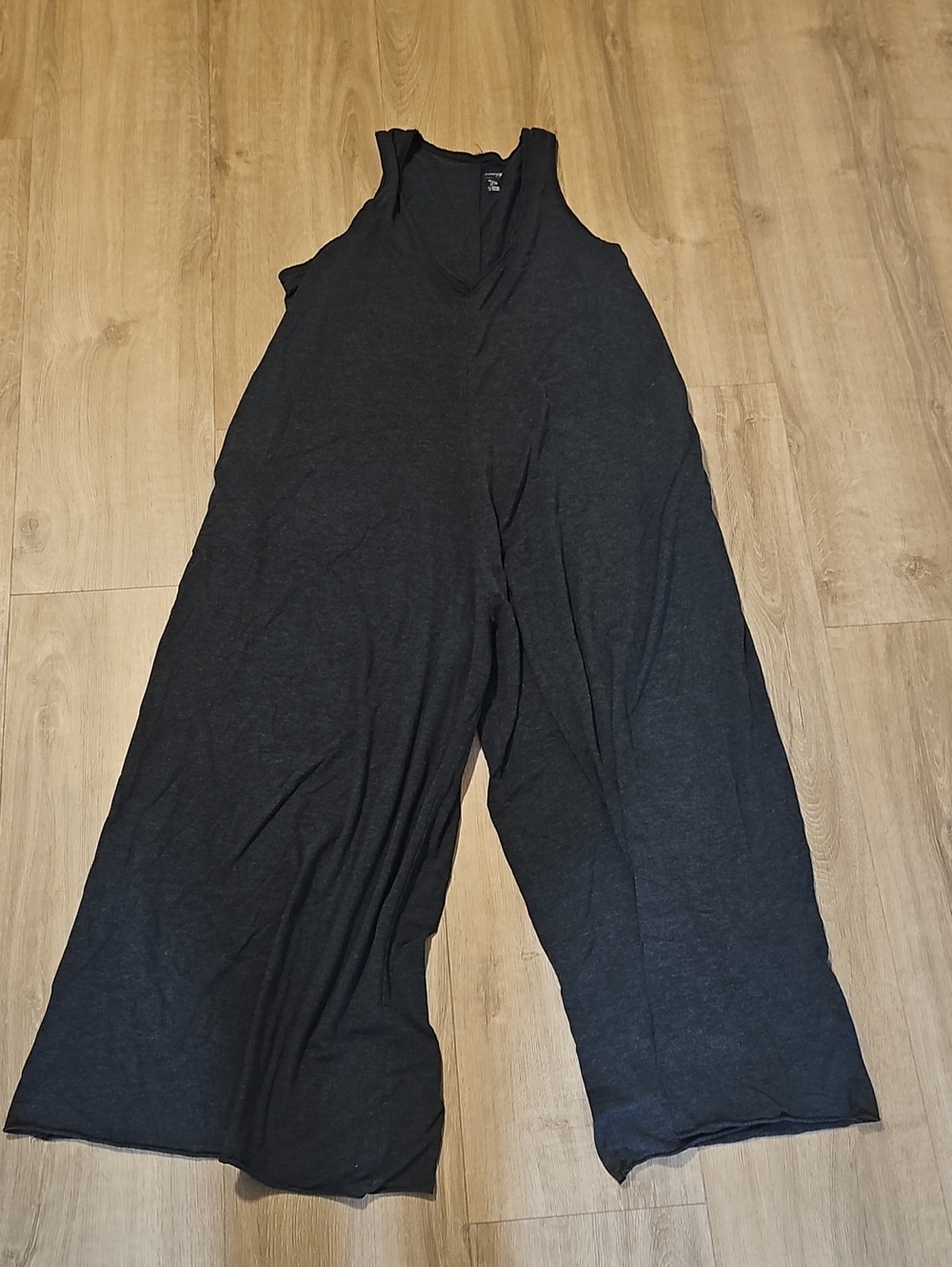 NATURAL LIFE Black V-Neck Wide-Leg Jumpsuit